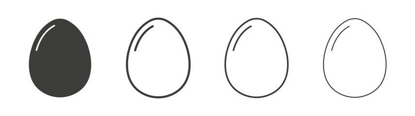 Egg icon pack. vector illustration