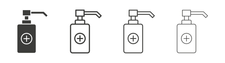 Hand sanitizer icon pack. vector illustration