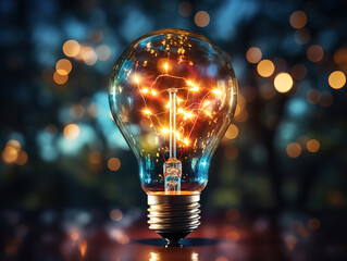Lavish A hand holding is light bulb for save energy. Creative ideas concept, lightbulb