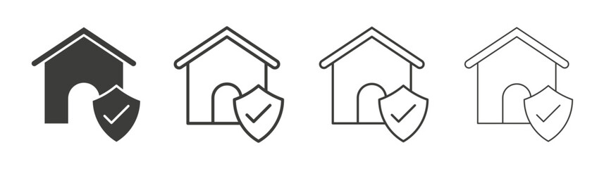 Home insurance icon pack. vector illustration
