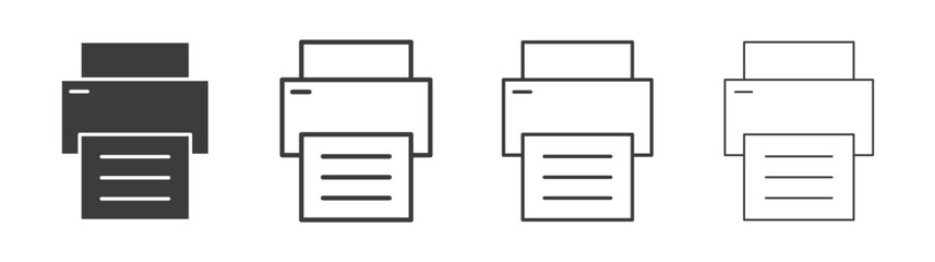 Printer icon pack. vector illustration