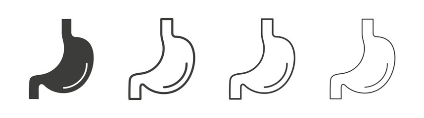Stomach icon pack. vector illustration