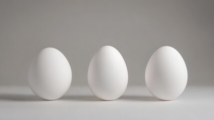 white egg on white background
