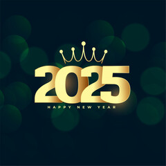 stylish 2025 new year wishes background with bokeh effect