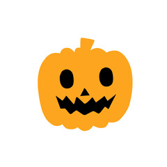 Hellowen pumpkin horror flat illustration