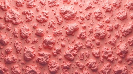 Fototapeta premium Seamless Pink Plaster Texture, Microscopic Brain Glial Cell Pattern
