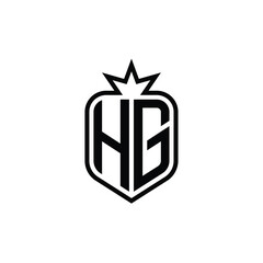 HG monogram logo design letter text name symbol monochrome logotype alphabet character simple logo © abstyls