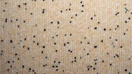 Beige Carpet Texture Background, Close-Up View of Cream Carpet with Small Black and White Specks, Ideal for Interior Design and Textile Projects