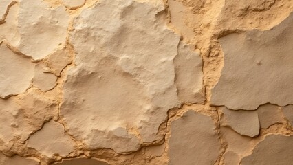 High-Resolution Sandstone Rock Texture, Detailed Beige and Brown Cracked Stone Surface Background Image