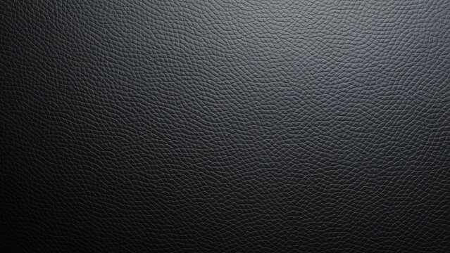 Dark Gray Cowhide Leather Texture, Photorealistic Black Leather Background for Car Interiors