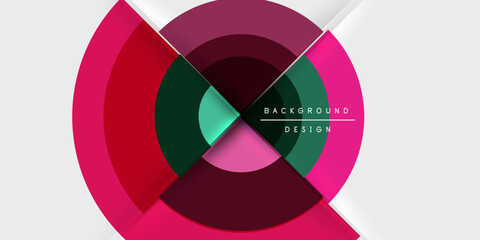 Obraz premium Target circle geometric abstract shapes. Vector Illustration For Wallpaper, Banner, Background, Card, Book Illustration, landing page