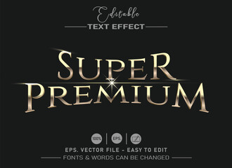 Luxury gold super premium editable text effect elegant style