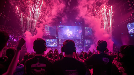 pro gamer man in headphones live streaming while playing online computer game, neon lights, esports, gaming, monitor, play, young, player, internet, enjoyment, cyber, e sport.