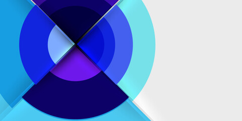 Obraz premium Techno circles and semi circles. Vector Illustration For Wallpaper, Banner, Background, Card, Book Illustration, landing page