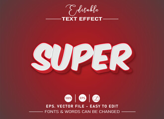 Super 3D editable text effect new style