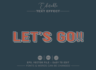 Vintage retro editable text effect