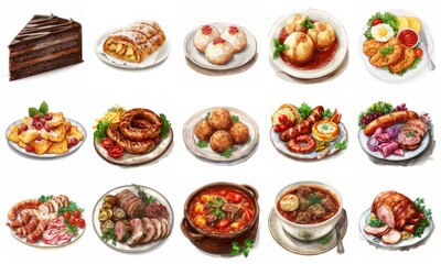 Austrian cuisine background delicious types of Austrian cuisine