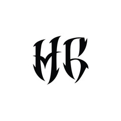 HG monogram logo design letter text name symbol monochrome logotype alphabet character simple logo