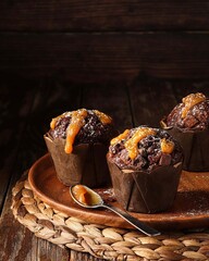 Delicious Chocolate Muffins with Orange Drizzle