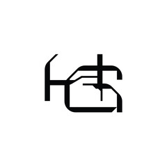HG monogram logo design letter text name symbol monochrome logotype alphabet character simple logo