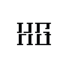 HG monogram logo design letter text name symbol monochrome logotype alphabet character simple logo