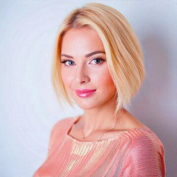 Portrait of a beautiful blonde woman