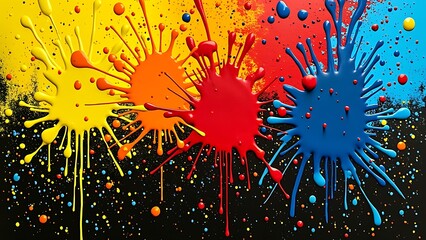 congretchulation A vibrant splatter of colorful paint illustration 