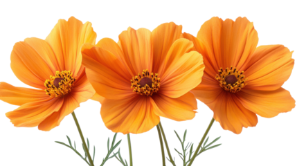 orange flower isolated on white background