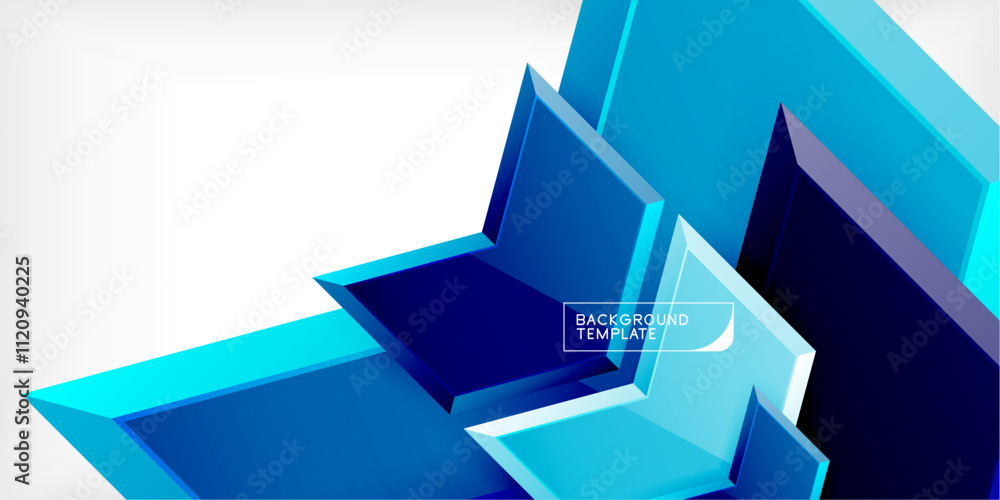 Poster vector 3d arrow techno design template
