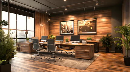 Modern office with comfortable, collaborative spaces designed for teamwork and productivity