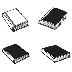 Book icon set. Ebook icon vector illustration