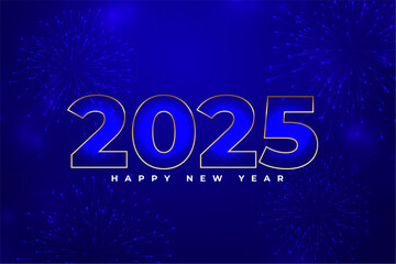 happy new year 2025 firework celebration background