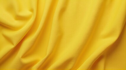 Fototapeta premium High-Resolution Yellow Linen Fabric Texture, Draped Yellow Cloth Background, Detailed Wrinkled Surface, Golden Yellow Textile