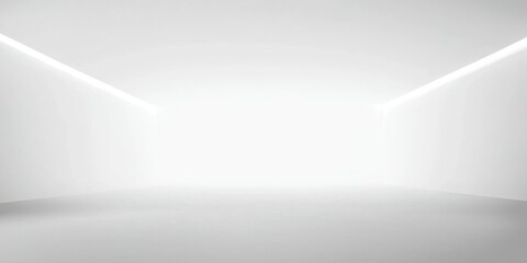 Blank white studio background with soft lighting, ready for a photoshoot