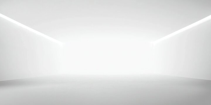 Blank white studio background with soft lighting, ready for a photoshoot