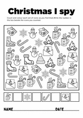 Obraz premium Perfect for building observation and counting skills while celebrating the holiday season. Download, print, and play anywhere!