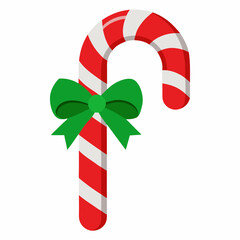 Fototapeta premium Christmas cane and ribbon