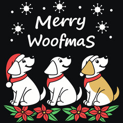 Merry woof MAs vector illustration  
