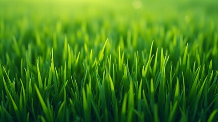 Fototapeta premium Vibrant Green Grass Texture, High-Resolution Minimalist Background Image - Lush, Detailed Top View of Nature's Greenery