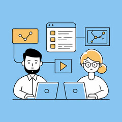 Study center vector illustration 