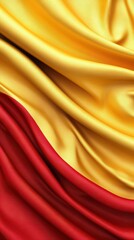 Fototapeta premium A red and yellow fabric with a red stripe