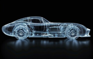 Naklejka premium x-ray perspective transparency vehicle