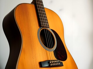 Fototapeta premium acoustic guitar close up