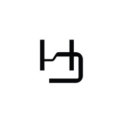 Obraz premium HJ monogram logo design letter text name symbol monochrome logotype alphabet character simple logo