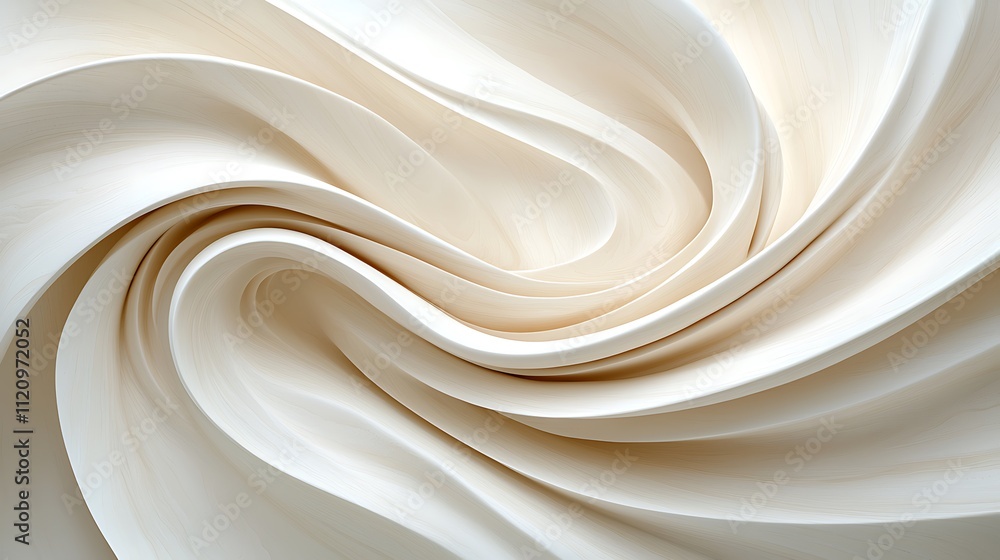 Poster minimalist design close-up of elegant white fabric texture in art studio setting