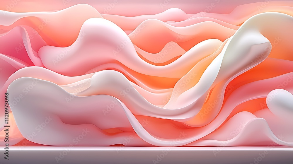Poster creative studio digital art exploring colorful abstract shapes in a modern environment