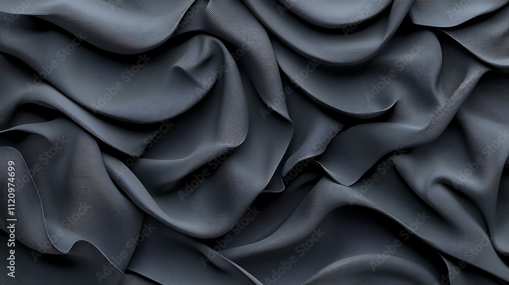 Poster soft environment with textured fabric waves an abstract artistic perspective