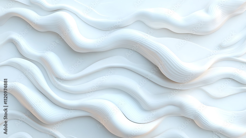 Poster dynamic wave patterns digital art studio 3d render abstract design close-up modern aesthetics
