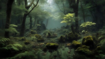 rain forest in the morning