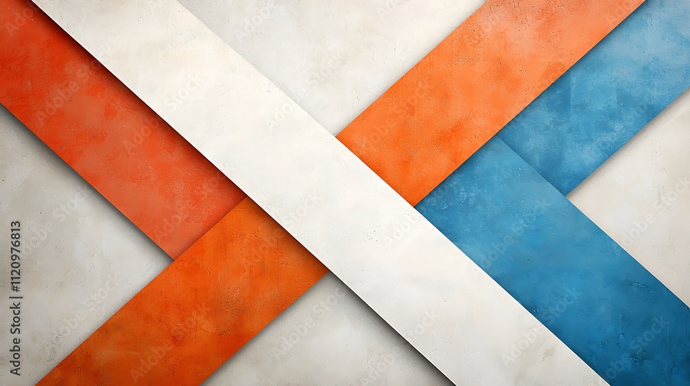 Poster modern art gallery eye-level view of dynamic abstract design and colorful shapes
